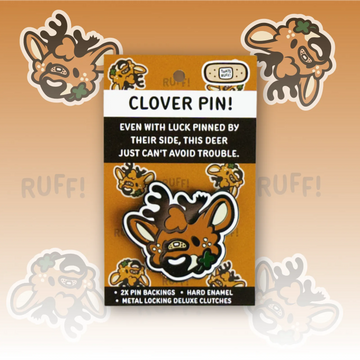 Clover Headshot Pin