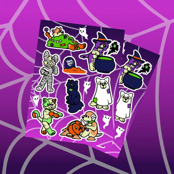Ruff-O-Ween Sticker Sheet