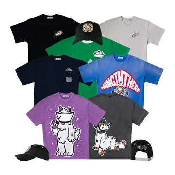 THAT'S RUFF apparel range—statement tees and caps in heavyweight cotton for fans of character streetwear.
