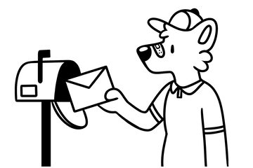 Promotional banner for the 'That's Ruff!' mailing list featuring bold and minimalist black design. A stylish visual inviting users to join the mailing list for updates on creative products and exclusive offers.